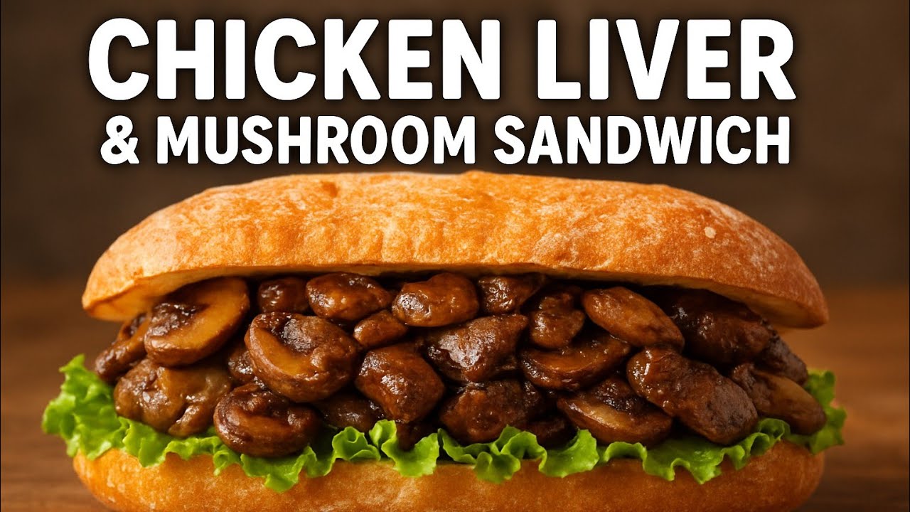 Chicken Liver & Mushroom Sandwich Recipe | ساندویچ جگر مرغ و قارچ