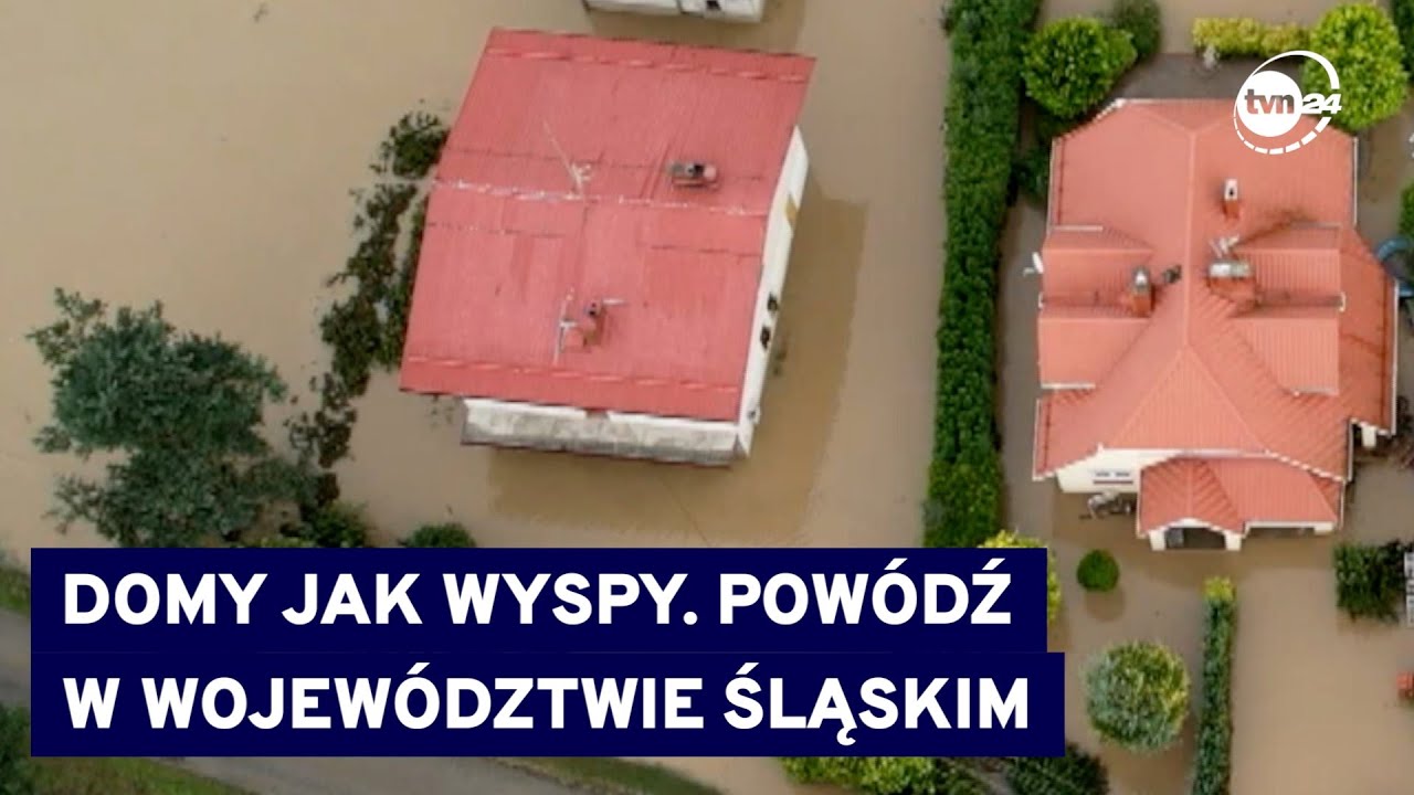 Oblicza powodzi na południu Polski. Zalane Międzyrzecze Dolne okiem drona @TVN24