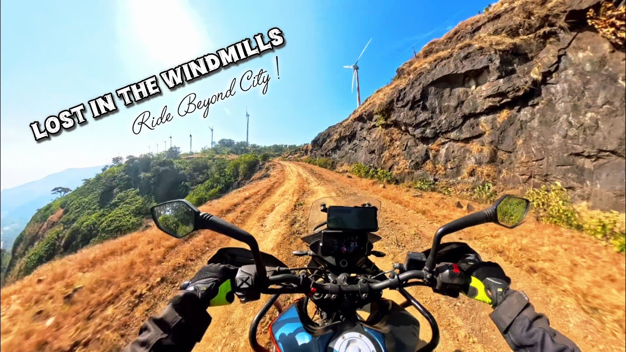 Motorcycle Ride to Windmill Farms | Easy Off-Roading Near Pune (New Route)