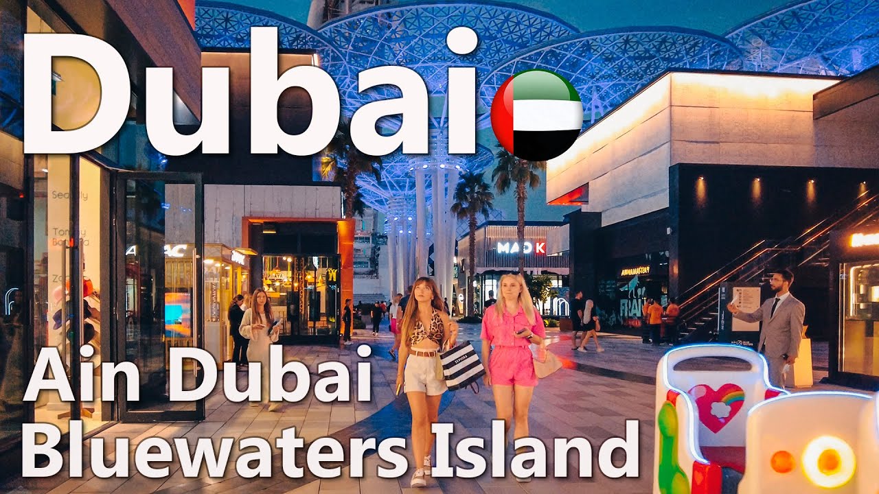 Amazing Dubai Nightlife Bluewaters Island Walking Tour 4K🇦🇪