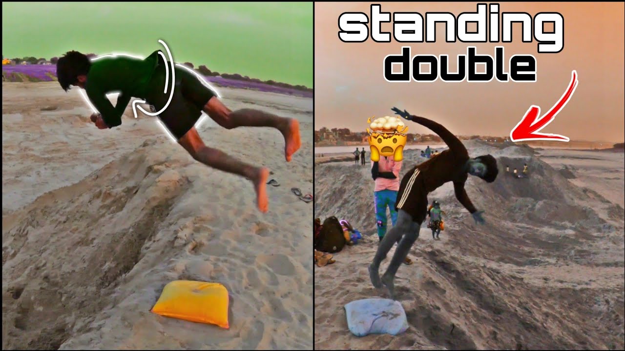 i tried standing double sideflip and triple cork🤯 | flips and stunt