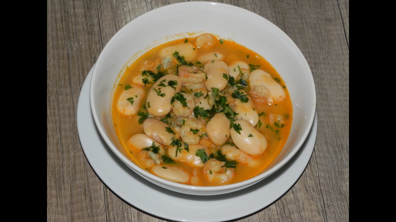 ALUBIAS CON BERBERECHOS Y GAMBAS EN 15 min