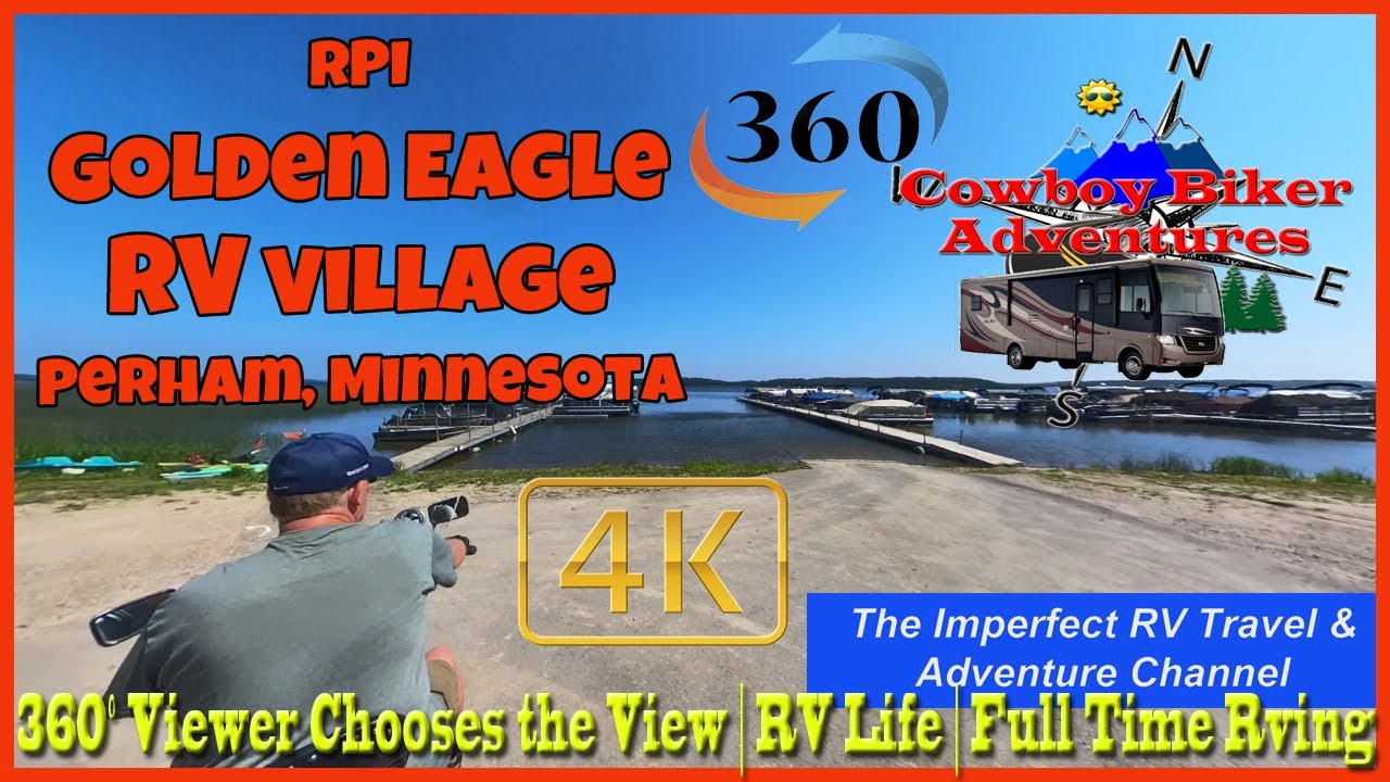 4K 360 Virtual Tour of Golden Eagle RV Village a RPI Park in Perham, Minnesota RV Life SE 20