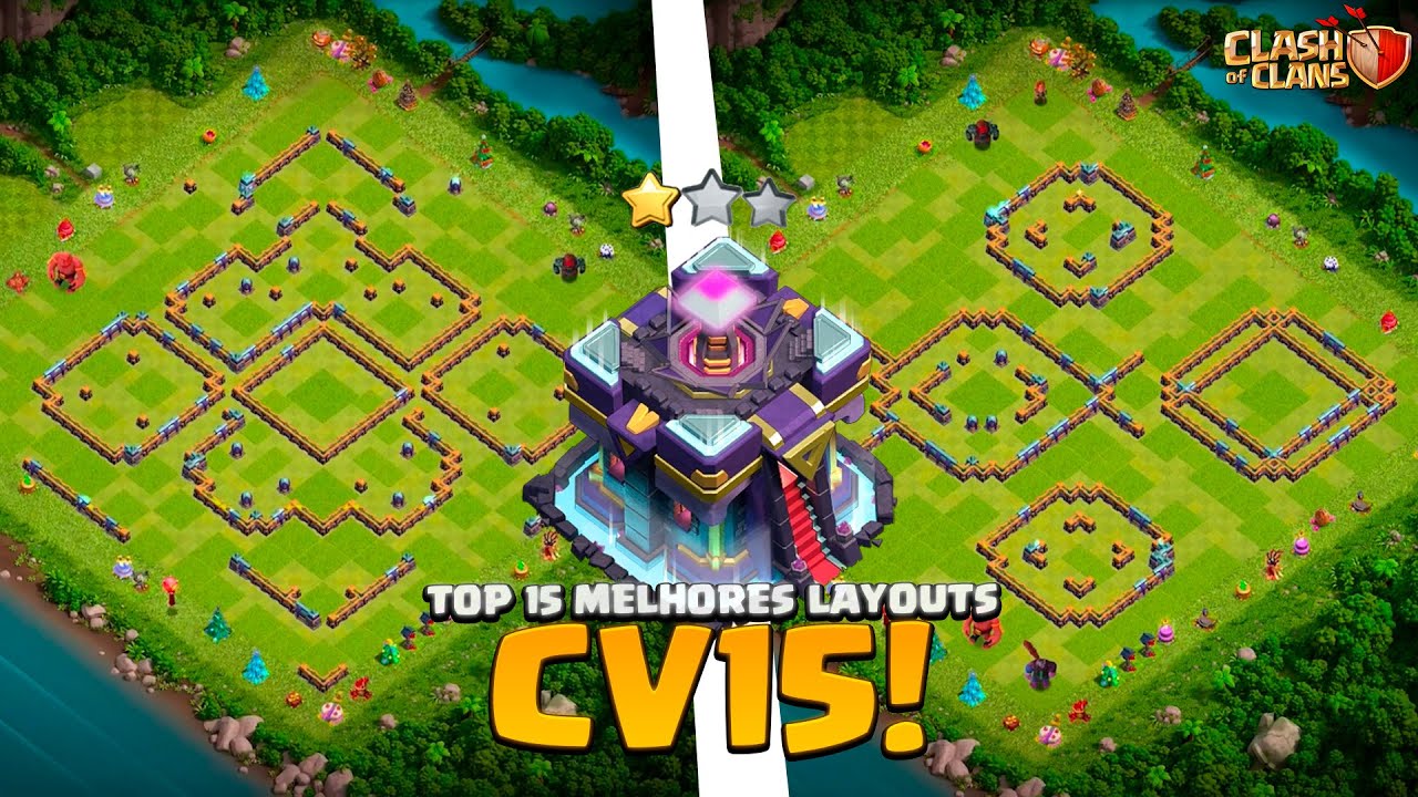 TOP 15 LAYOUTS INDESTRUTÍVEIS para CV15! DEFENDA MUITO NO CLASH OF CLANS!