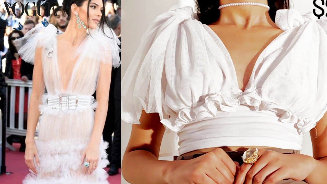 CANNES INSPIRED♥️HOW TO DIY💸 EXPENSIVE TULLE CROPTOP❤️||Beginner's friendly sewing tutorial||