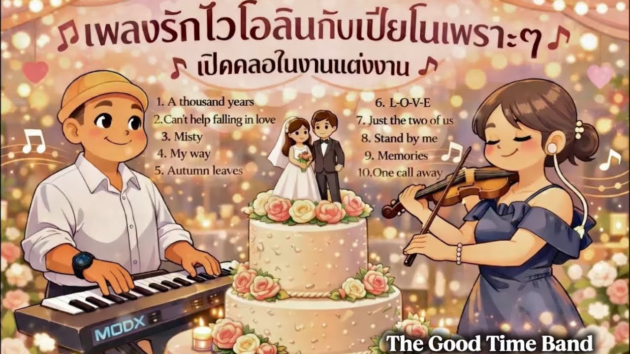 เพลงรักไวโอลินกับเปียโนเพราะๆ เปิดคลอในงานแต่งงาน