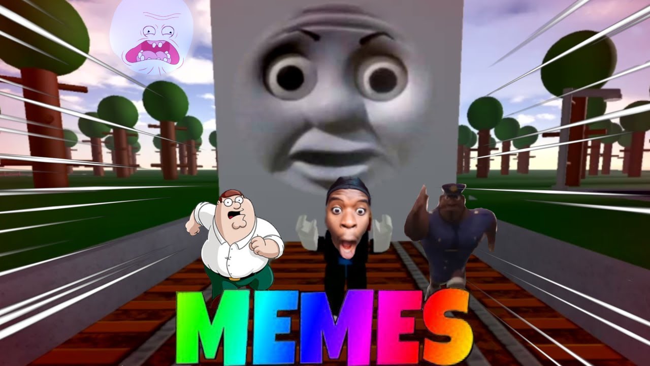 ROBLOX Train Destroys Car! (MEMES)
