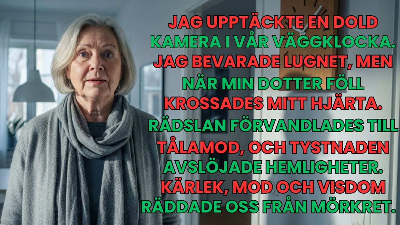 Jag upptäckte en gömd kamera i väggklockan - jag låtsades som ingenting… tills min dotter föll…