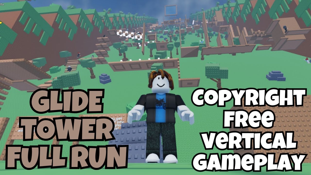 Roblox Glide Tower Obby (Vertical) | Copyright-Free Gameplay | ASMR No Commentary |Free To Use 