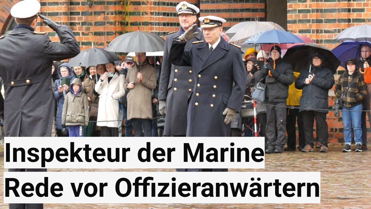 Rede Vizeadmiral Jan Christian Kaack, Inspekteur Marine zur Vereidigung Crew IX/2025 in Stralsund