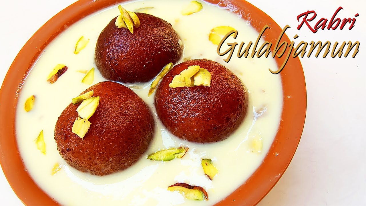Rabri Gulab Jamun Recipe | रबड़ी गुलाब जामुन