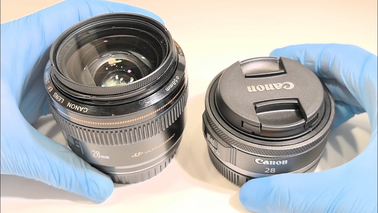 Это блин RF. Сравниваю Canon RF 28mm f2.8 stm против Canon EF 28mm f1.8 USM. Разбор блина.