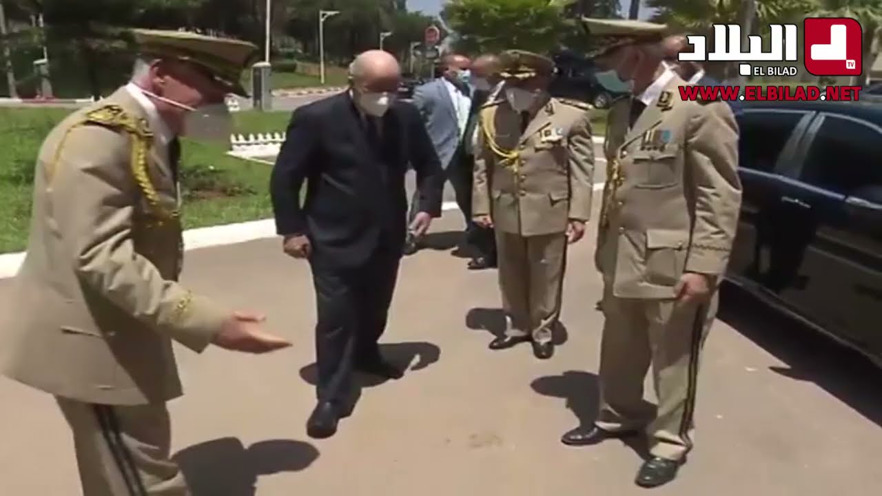 لحظة وصول رئيس الجمهورية عبد المجيد تبون إلى المستشفى العسكري بعين النعجة