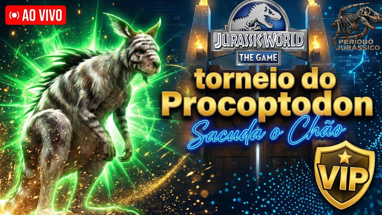 “Torneio do Procoptodon AO VIVO | Jurassic World: The Game”
