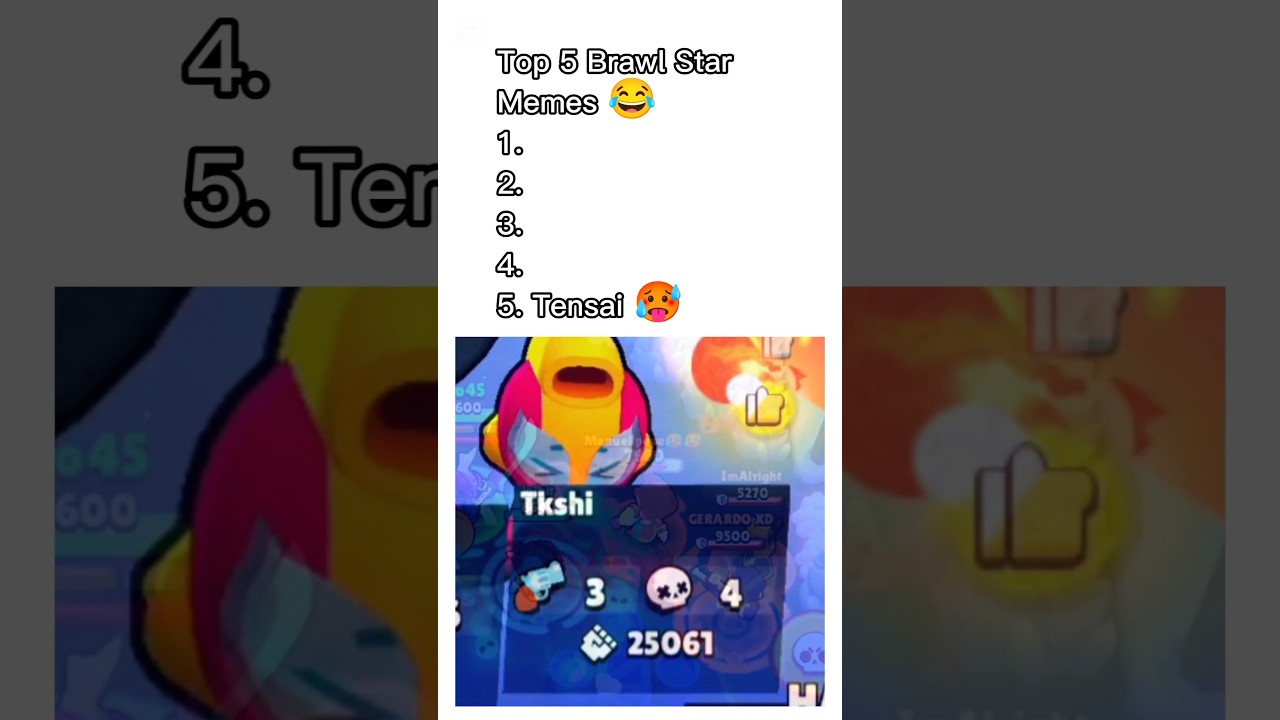 Top 5 Brawl Stars Memes 😂💀#brawlstars #memes #brawlstarsmemes