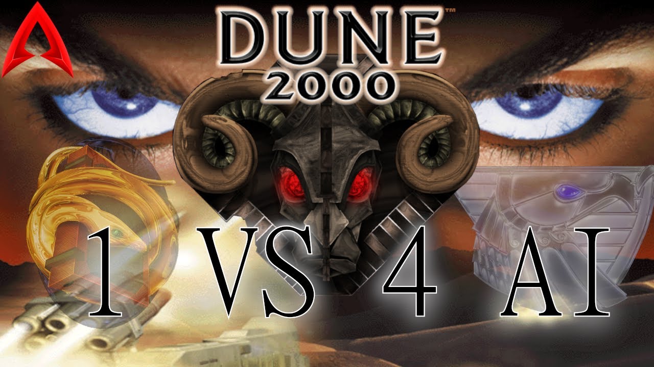 Dune 2000 Gameplay OpenRA || 1 vs 4 AI (same team)