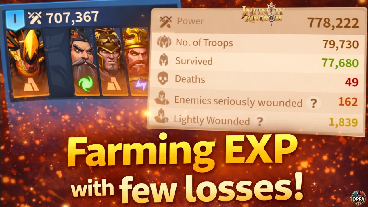 Infinity Kingdom: Farming EXP with Almost ZERO Losses!