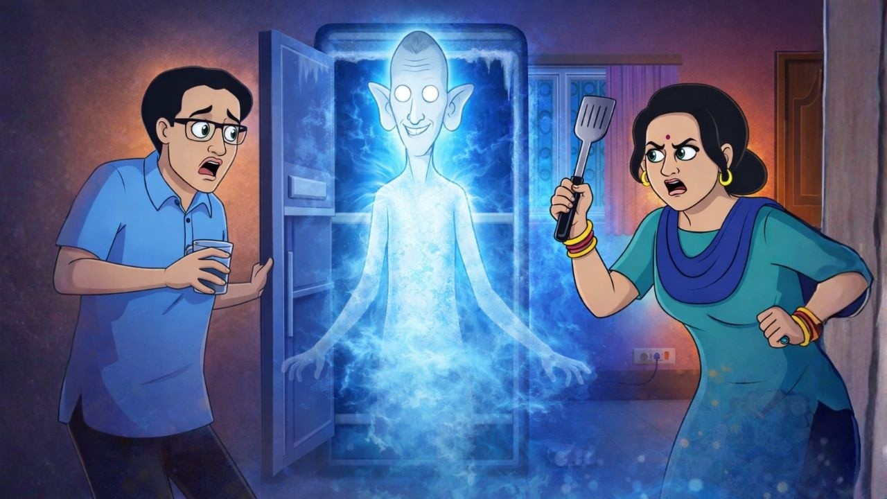 ফ্রিজ ভূত 👻❄️ | Bangla Horror Comedy | Bangla Cartoon Story