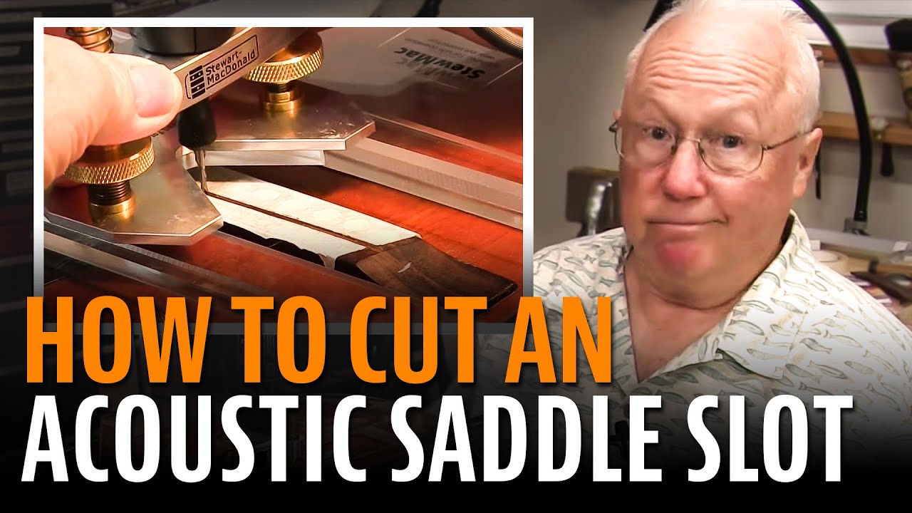 Acoustic guitar saddle: how to cut the slot