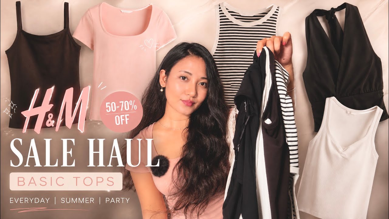 🛍️ H&M Sale Haul 2026 | 😍 50&ndash;70% OFF | Basic Summer Tops + Party Tops You NEED! ✨