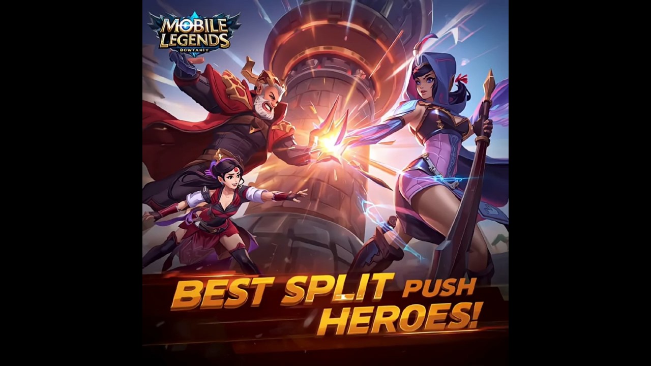best solo tower pushing heroes in mobile legends #mobilelegends