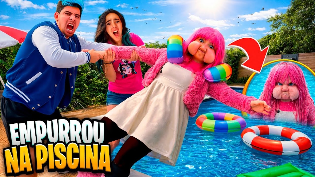 EMPURRAMOS A BOCHECHUDONA NA PISCINA !! deu muito ruim