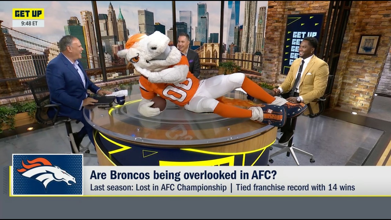 A MASCOT TAKEOVER 🙌 Miles The Mascot CRASHES Get Up's Broncos talk