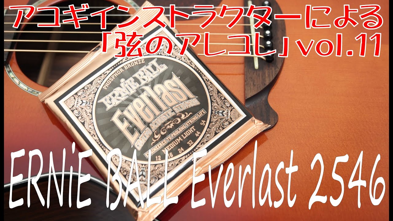 【アコースティックギター弦・比較動画】この弦を選ぶたった一つの理由…「ERNiE BALL Everlast 2546」