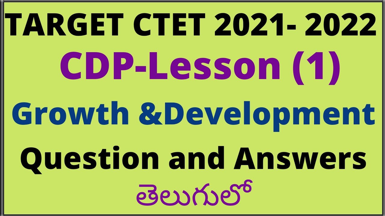 Growth & Development|Pedagogy|Practice Questions for CTET