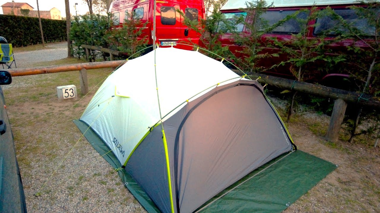 Setting up the Salewa Lite Trek III Tent