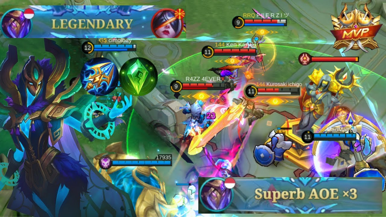 YVE BURST DAMAGE! Sekali SKILL Langsung MAT1! | LEGENDARY | SUPERB AOE X3 | MLBB