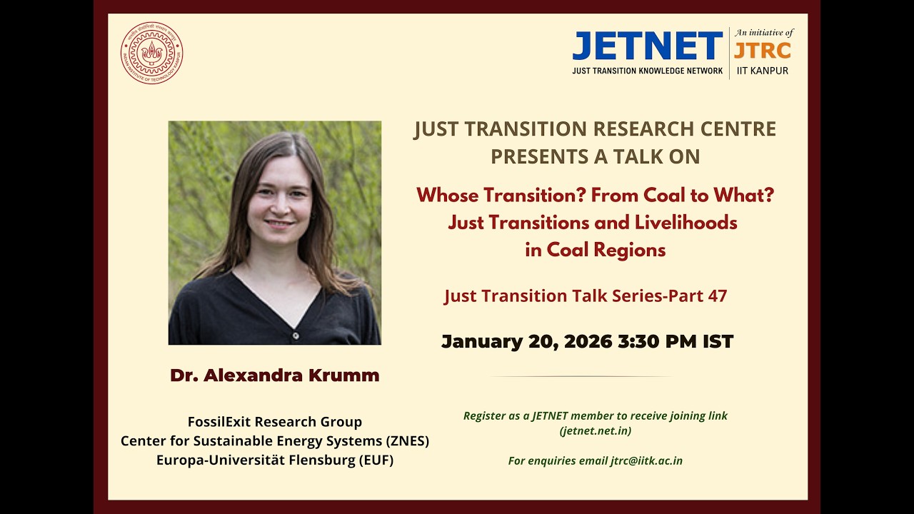 Just Transition Talk Series Part 47 | Alexandra Krumm | Europa-Universität Flensburg