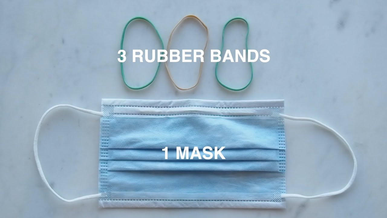 DIY Surgical Mask Brace - Rubber Bands #FixTheMask