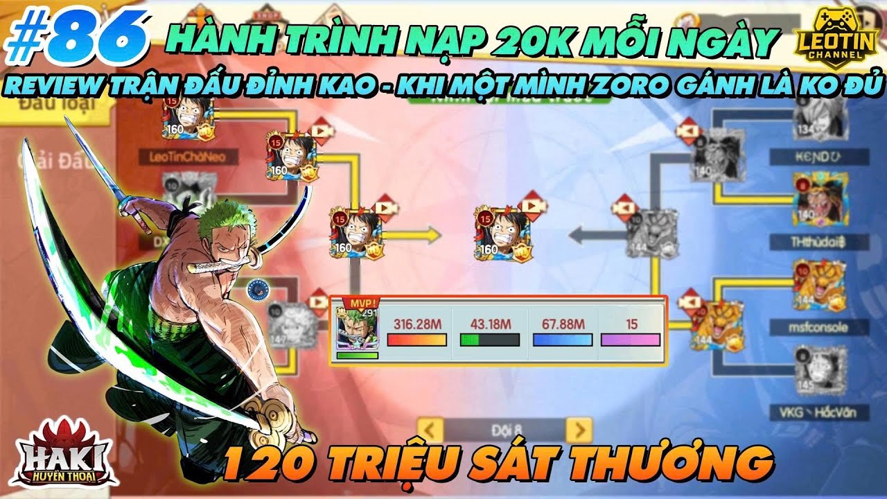 HAKI HUYỀN THOẠI - #86 SERIES MỖI NG&Agrave;Y NẠP 36K -TRẬN CHUNG KẾT ĐỈNH KAO - BUNG TIỀN &Uacute;P CẤP CHIẾN ĐỘI