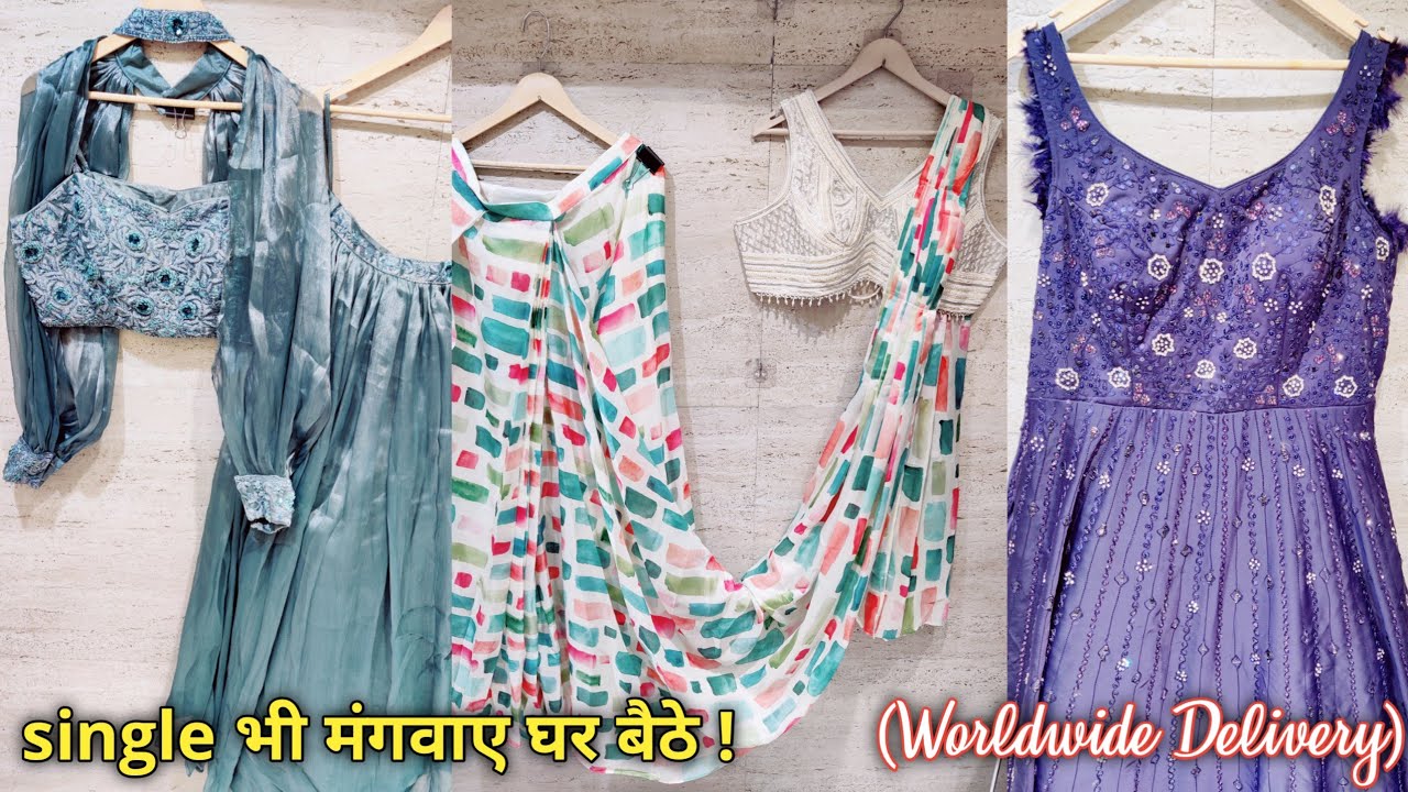 Jatin Bhai, 1595₹💖 New Indo Fusion Wear Collection With Cape Shrug, Drape Style & Crop Top Lehenga