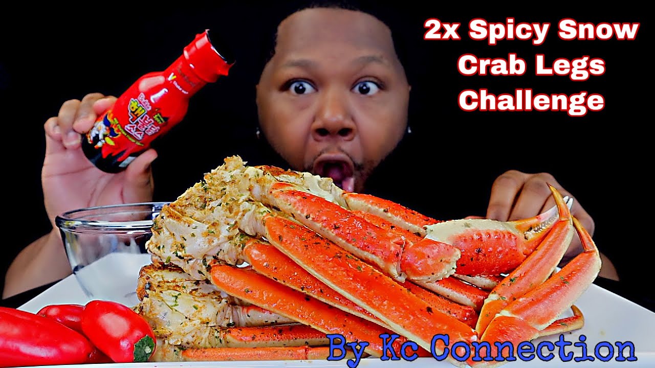 2x SPICY SNOW CRAB LEGS + SEAFOOD BOIL MUKBANG CHALLENGE in 10 minutes By KC Connection