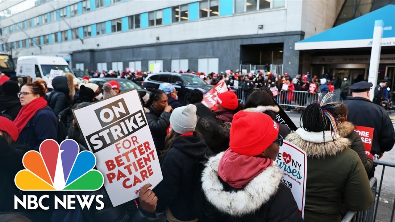 Thousands of NYC nurses enter second day of strikes over pay, staffing