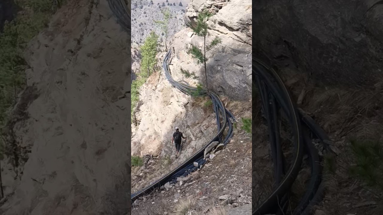 Dangerous rock walking  at Ghyathanka Mustang 