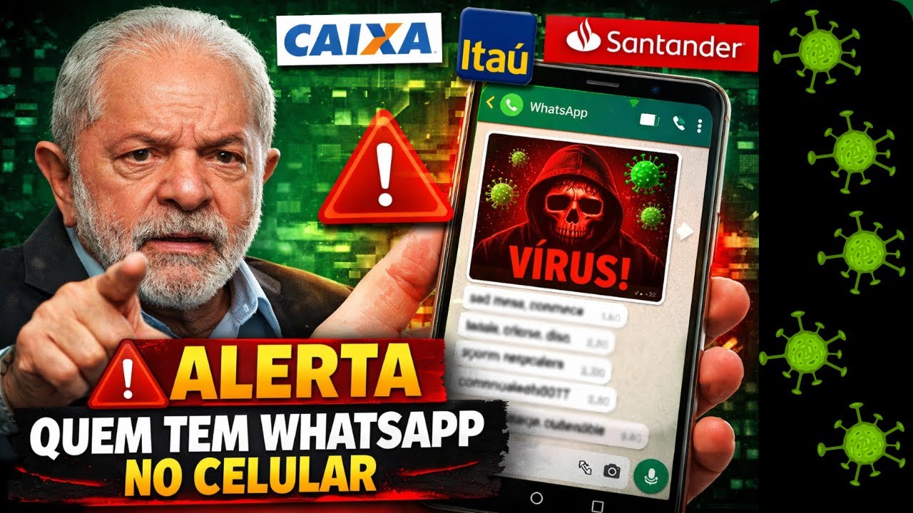 CLIENTES DA CAIXA ECONÔMICA, ITAÚ, SANTANDER SÃO ALVOS DE ALERTA GERAL SOBRE VÍRUS NO WHATSAPP