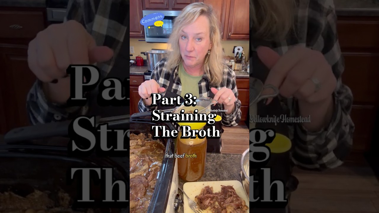 Part 3: Straining the Broth from our Beef/Venison Meat 