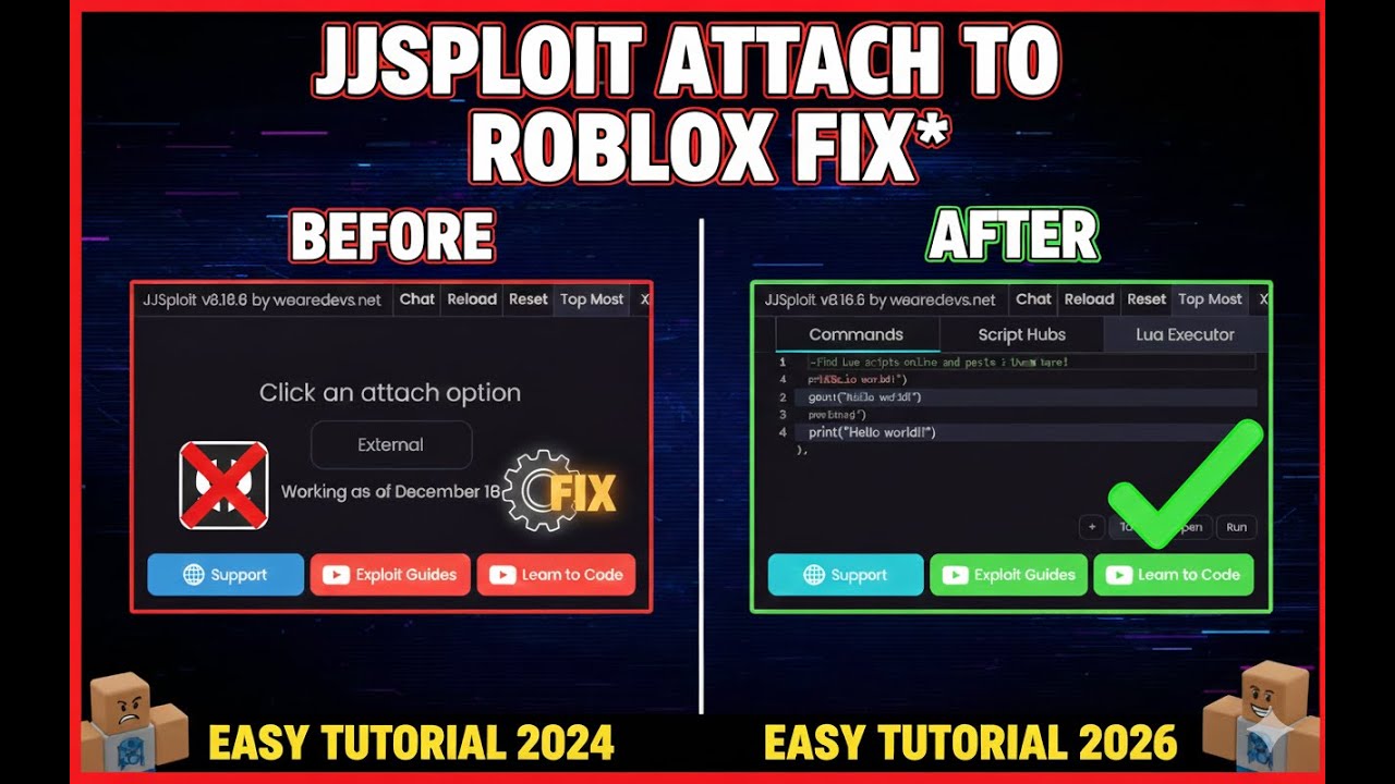 How To Fix JJSploit Attach Errors (2026 Guide) #JJSploit #RobloxExploiting #JJSploitFix #WeAreDevs