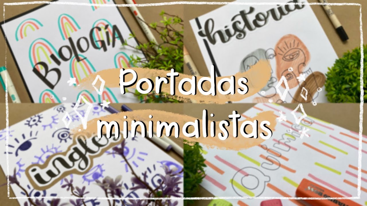Portadas escolares MINIMALISTAS para tus materias😋🌿|| Regreso a clases 🙌🏻 | Gema Study