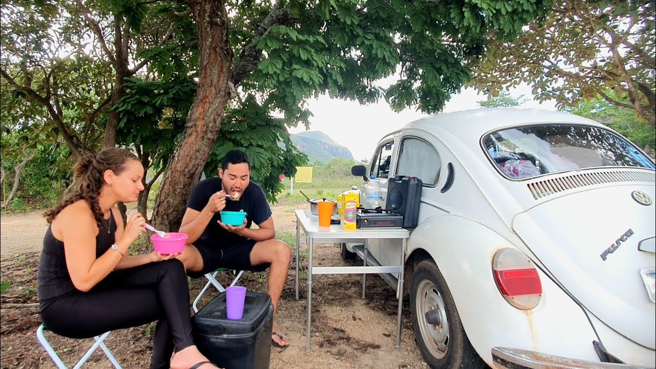 Viajando o Brasil em um Fusca 82 - Almoçamos na estrada pela primeira vez