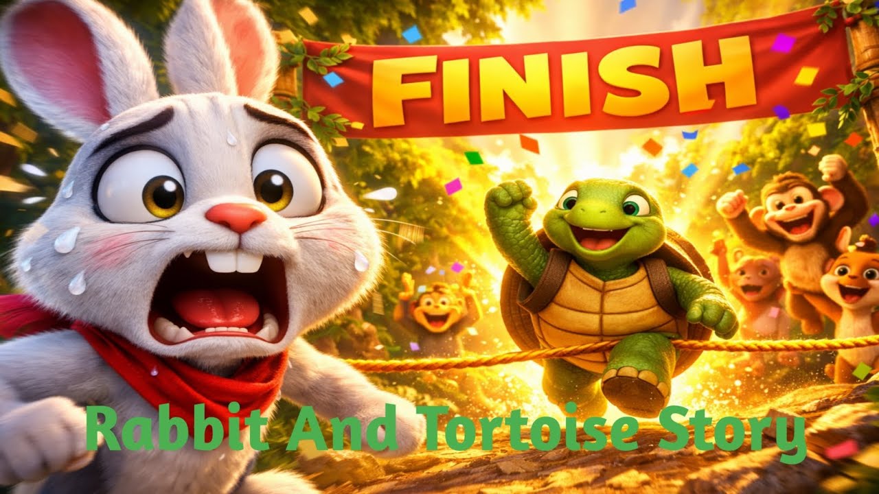 “Shock 😱! Khargosh Haar Gaya? | Tortoise Wins the Race 🐢🔥”