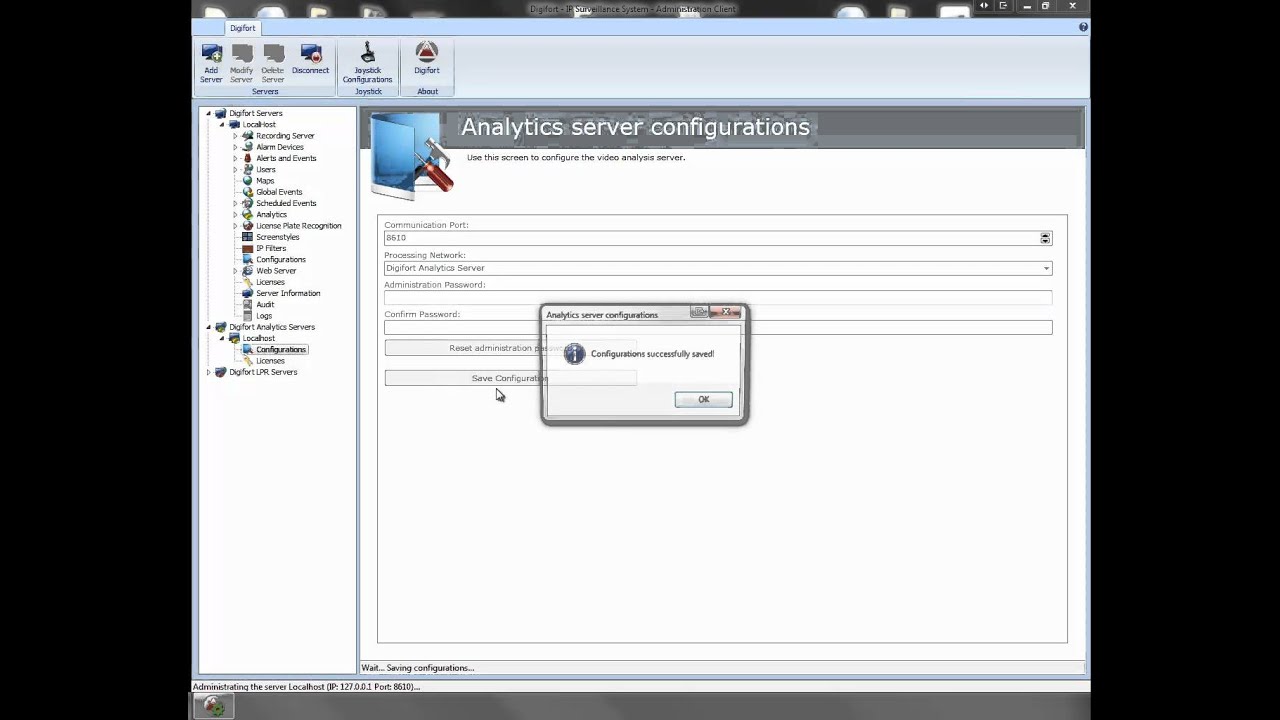 Digifort Basic Video Content Analytic's Licencing Configurations
