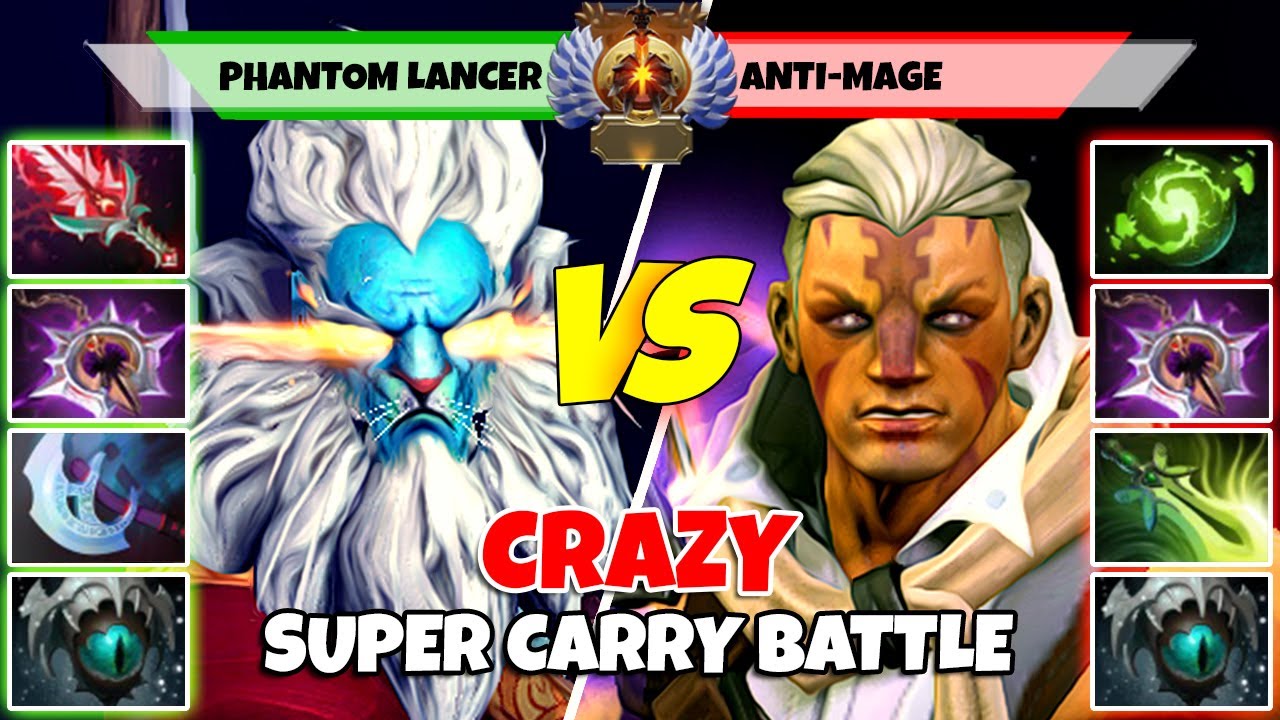 PHANTOM LANCER (Carry) vs ANTI-MAGE (Carry) - Epic Battle Of Immortal Rank Dota 2 Players - Z Dota 2