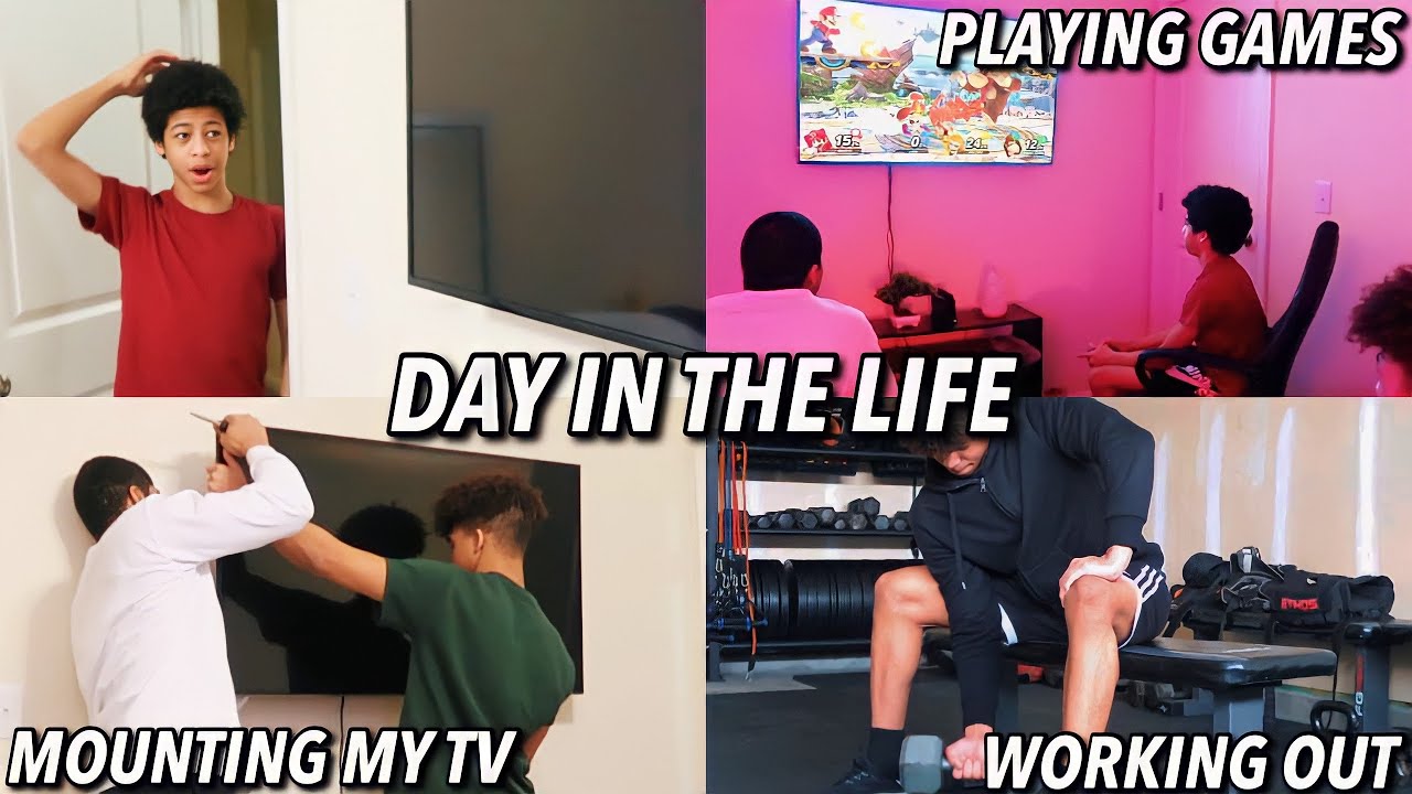 Day In The Life: Working Out And Mounting My Tv In My Room!