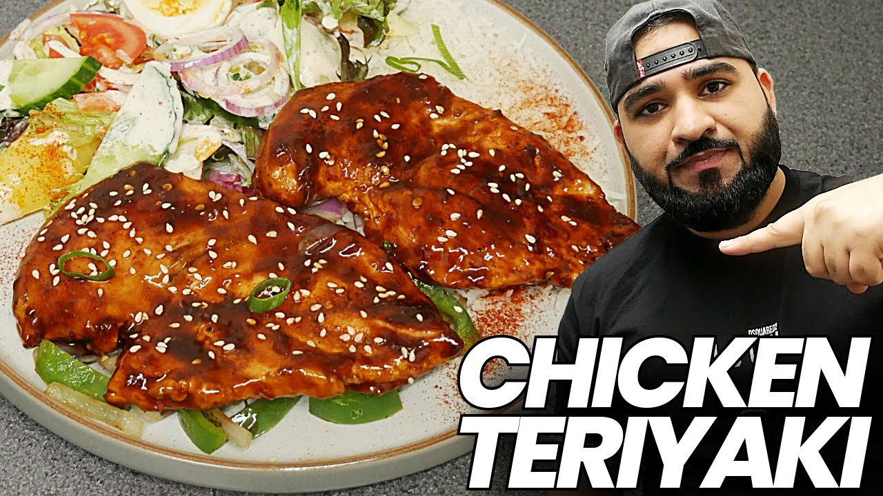 CHICKEN TERIYAKI RECIPE | with Rice & Salad