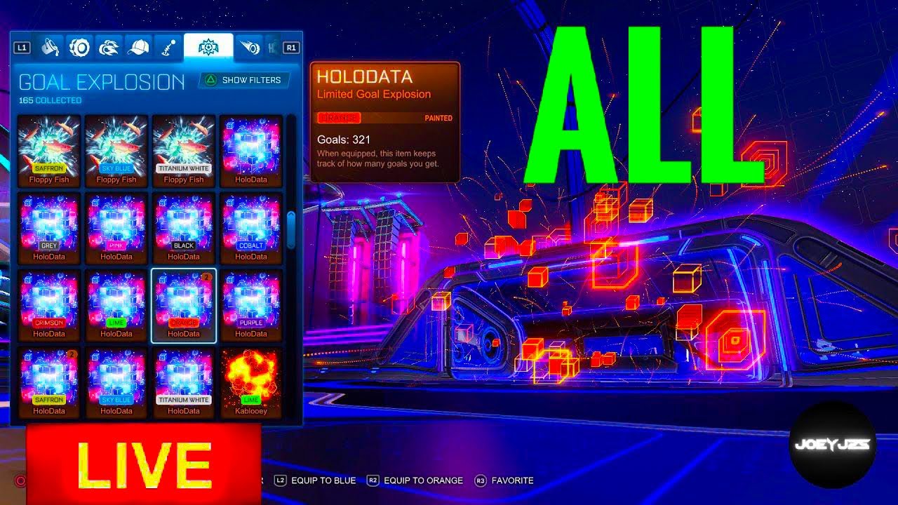 ALL PAINTED HOLODATA'S IN ROCKET LEAGUE !!!