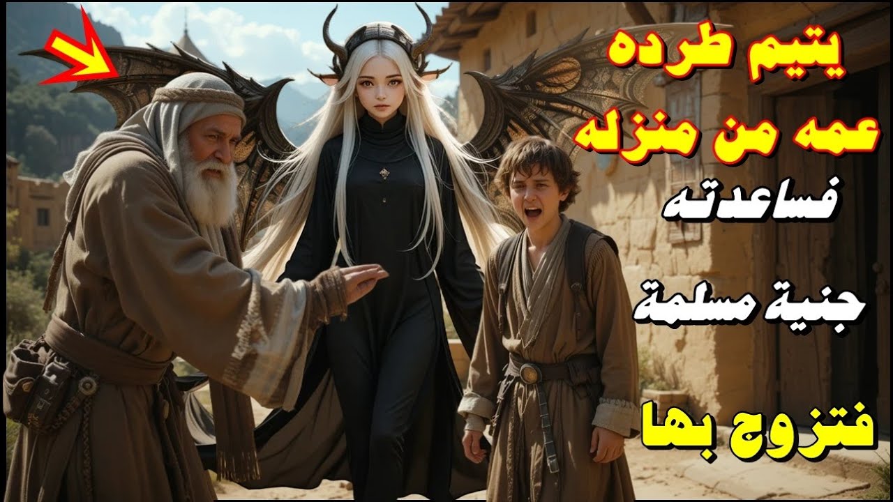 قصة يتيم  طرده عمه وأخذ منزله فساعدته جنية مسلمة فرجع الى بيته وتزوجها ولكن بعد ذلك كانت المفاجأة